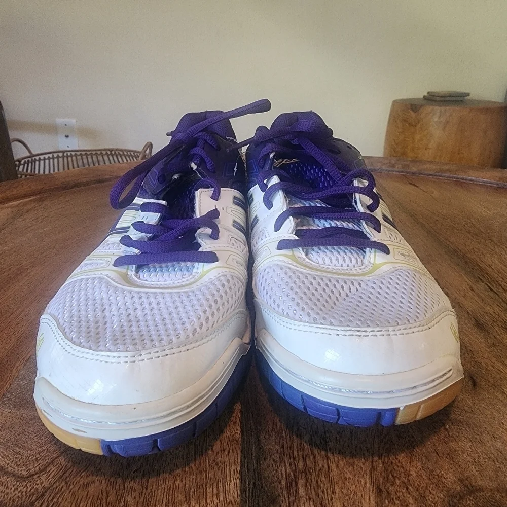 Asics Gel Rocket Volleyball Sneakers B455N Purple Mesh Lace Up Shoes Womens 9.5